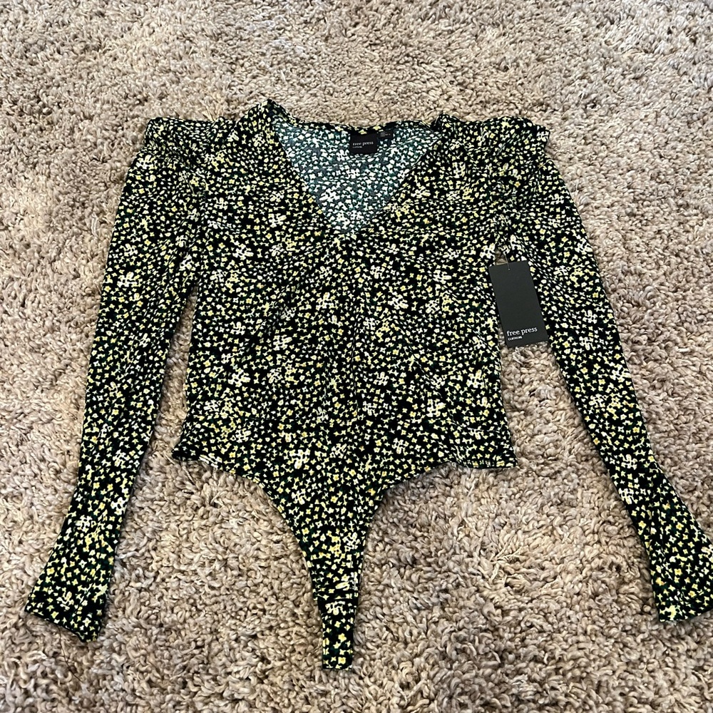 free press floral bodysuit